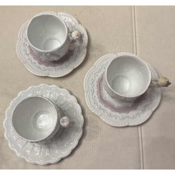 Enesco 1994 Precious Moments Collection Sep/Oct/Nov (3) Teacup Saucer Sets - Picture 7 of 10